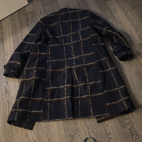DISTRETT Made in Italy Vintage style men’s plaid wool coat Sz XL - Picture 12 of 17